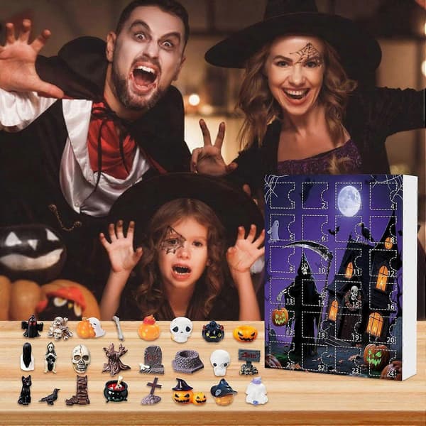 2026 Halloween 3D Nedräkningskalender 24-dagars Icke-platt Överraskningspresent för barn flickor dotter systerdotter barnbarn 1