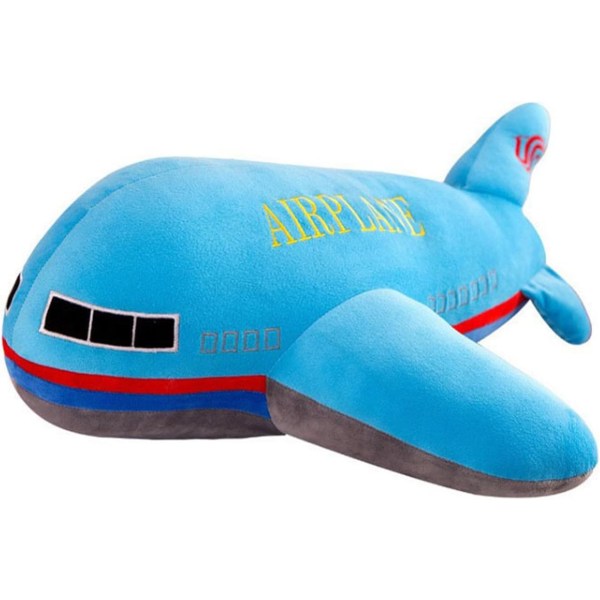 15.7" Airplane Plush Stuffed Aircraft Pillow Model Toy,Gifts for Boys Kids,Blue