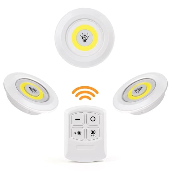 LED-spotlights med fjärrkontroll (3-pack) - Supergåva