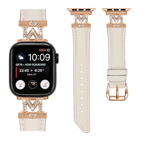 Typ D Roséguld Spänne Rem för Apple Watch Serie 10 42mm/9 8 7 41mm/SE (2023) SE (2022) SE 6 5 Style E