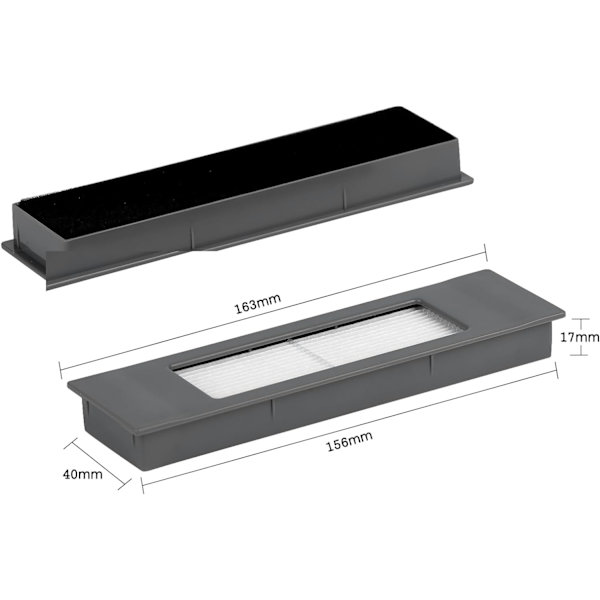 (8 stk.) HEPA-filter til Ecovacs DEEBOT OZMO 920 950 T8 AIVI Max T9 T5 N5 N7 N8+ N8 Pro Plus DX55 robotstøvsuger, robotstøvsugerfilterkit
