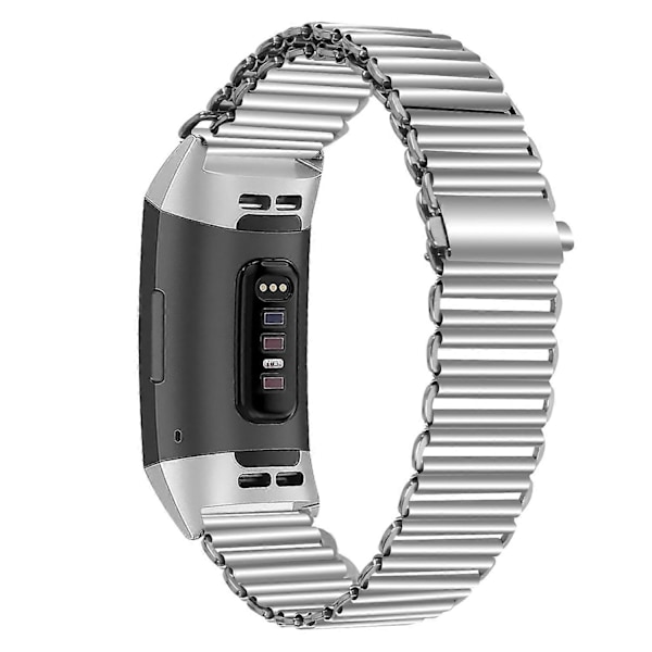 Type A Moderigtig Smart Watch Remme i Rustfrit Stål med Loop-lukning til Fitbit Charge 3/4/3 SE