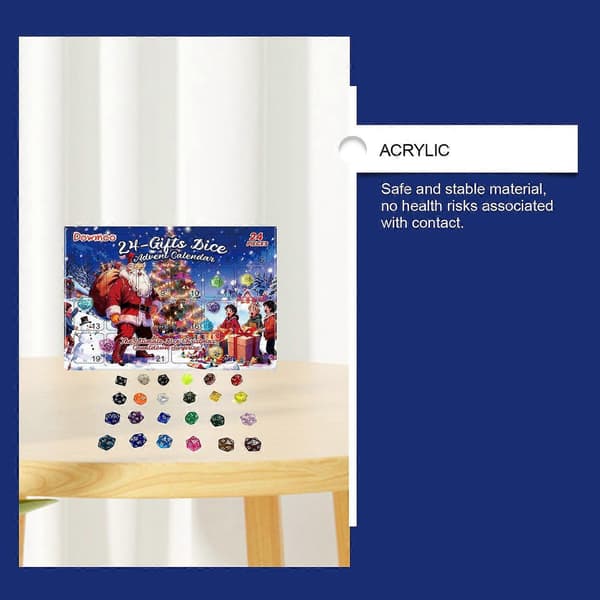 2026 1-6Sæt Dowmoo 24 STK Juleterning Julekalender Blind Boks Samlerobjekt Akryl Gavepynt - 2 Multicolor 1 Set