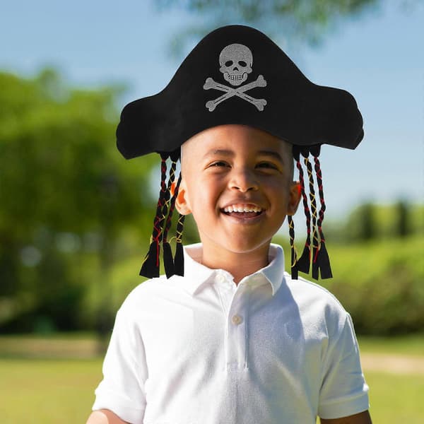 Halloween Piratflätad Hatt för Temafester och Kostymer 2st