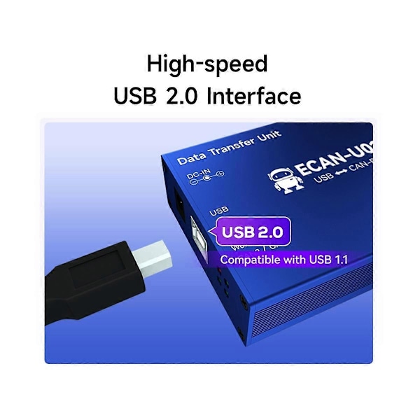 CAN til USB-konverter CAN2.0 Debugger Bussanalysator CAN-BUS Toveis 2-veis Transceiver Bærbar