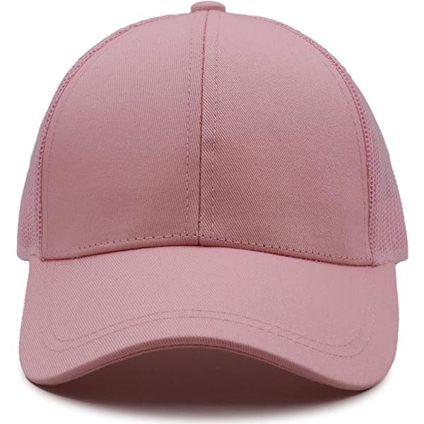 Dam Ponnytail Hög Messy Bun Mössor Distressed Baseball Caps Okonstruerad Tvättat Pappa Mössa Flickor Trucker Ponycaps