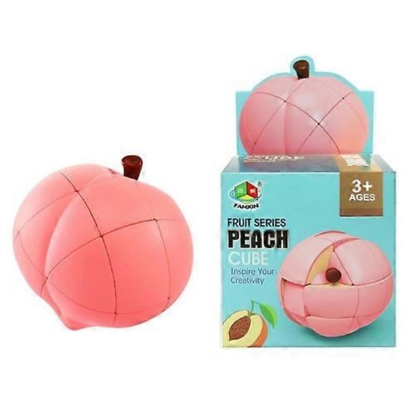 FanXin Frukt 3x3x3 Magisk Kub Pedagogiska Kubleksaker för Barn Peach
