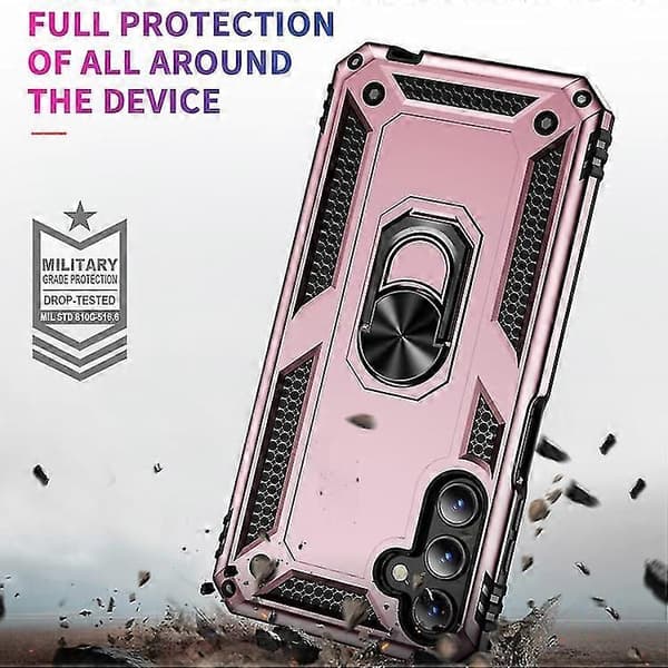 Støtsikkert TPU + PC-deksel til Samsung Galaxy A15 (Rosegull)