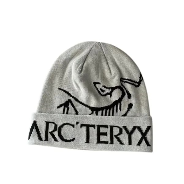 Arcteryx Bird Head Sort Beanie Hat Cap i Sort off-white M（56-58cm）