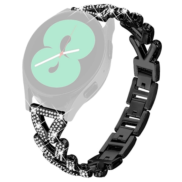 Vridbar armband i zinklegering med strassdekoration för TicWatch 2 Style A