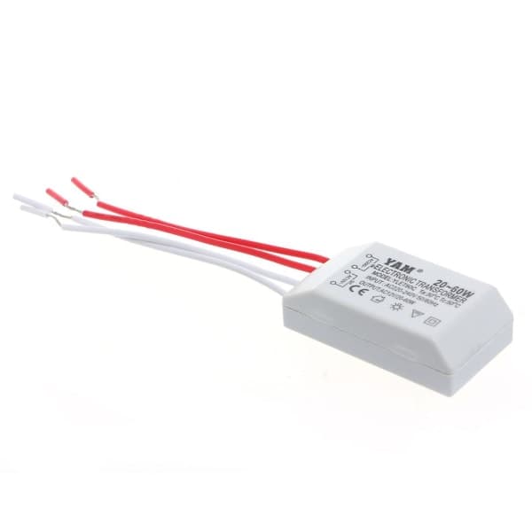 40w 12v Transformator Halogen LED Lampe Strømforsyning Elektronisk Adapter Ny[hp] Hvit