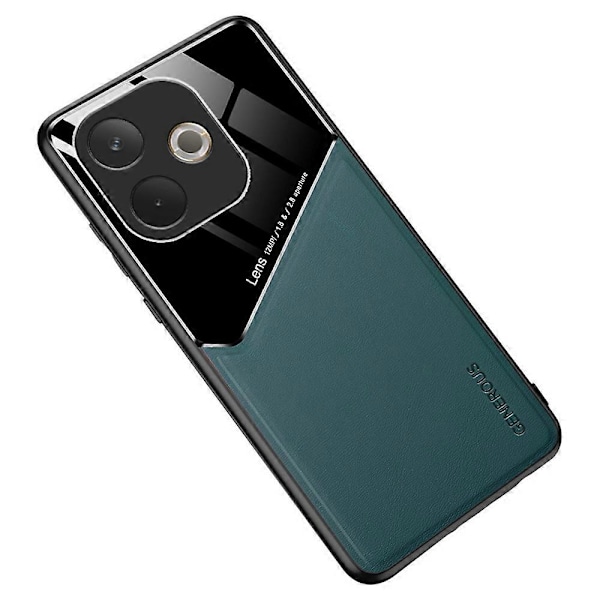 För Oppo A5 Pro 5G Skal Läderbelagd PC + TPU Telefon Baksida - Multicolor Green