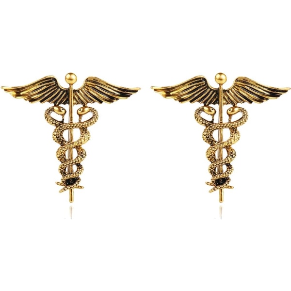 Heyone Vintage Medical Caduceus Brosch Pin Doctor Sjuksköterska Gift Brosch