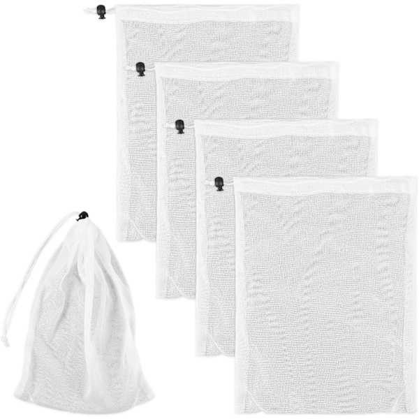 30x23cm Pool Filterpose, 4 stk. Akvariefilterpose Finmasket Pool Rengøringsnet Pool Cleaner Sheets Pose til Svømmebassin