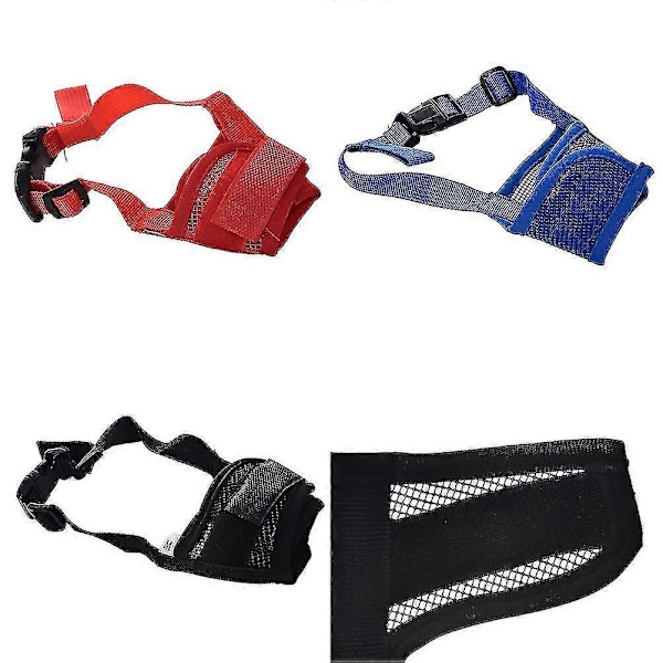 1st Hund Justerbar Mask Bark Bite Mesh Mun Munkorg Grooming Anti Stoppa Tuggande Pink XXL