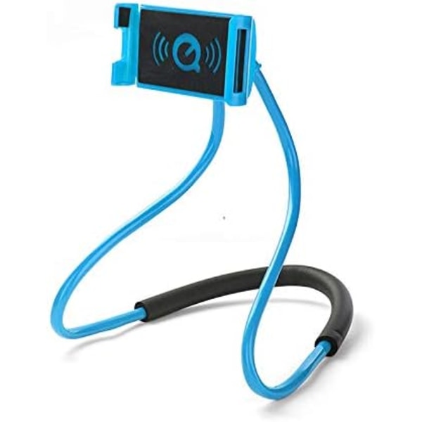 Leisure Desktop Mobiltelefon Hållare Tablet Lazy Allmänt Hängande hals Typ Hängande fäste (blå)