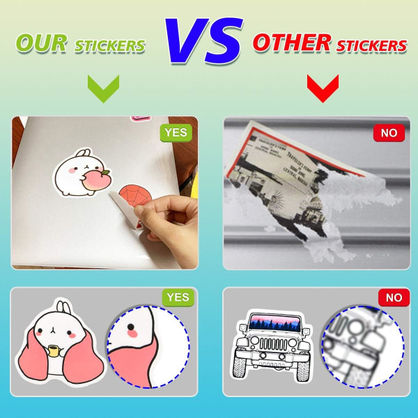 Sødt Kawaii Tegneserie Chubby Kanin Stickers 100PCS/2 Sticker Pakker Dekaler til Børn Pige DIY Stationery Guitar Laptop Skateboard Elskelig Anime Sticker