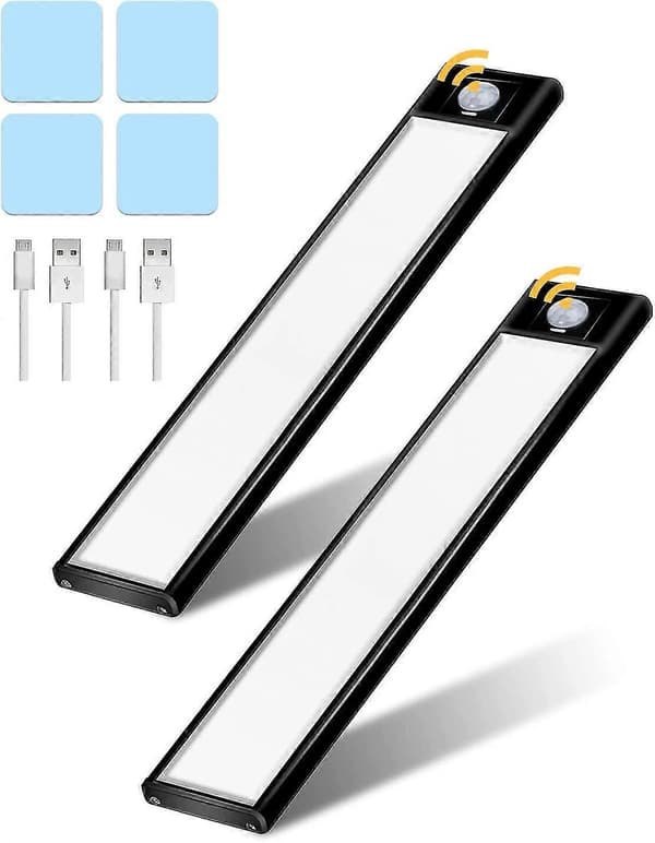 Motion Sensor 31 LED with Stepless Dimming, USB Rechargeable Cabinet Light