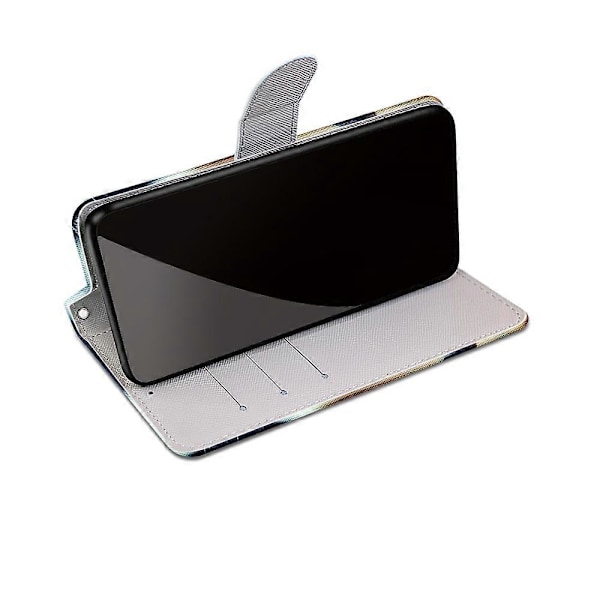 (Ny) Til Samsung Galaxy A32 5G Farvet Tegning Krydset Tekstur Horisontal Flip PU Læder Etui med Holder & Kort Slots & Pung & Lanyard
