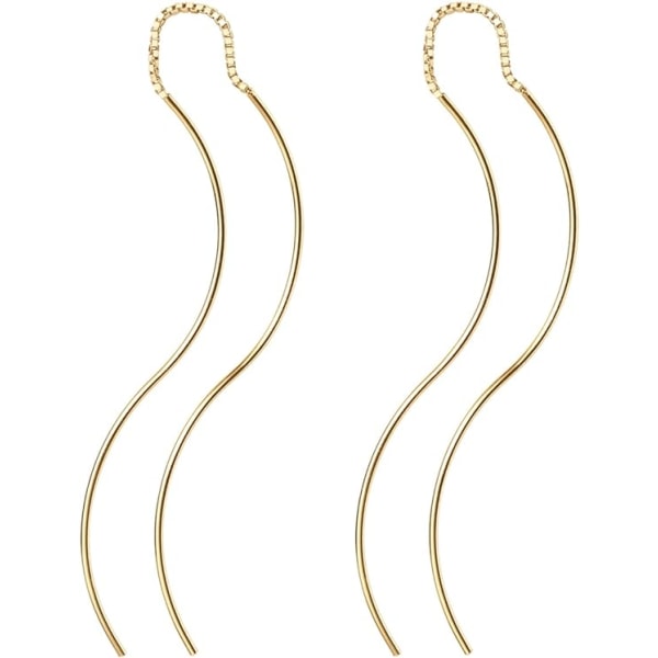 Kvinnors 14K guldpläterade 925 Sterling Silver Post Pierced Örhängen | SHOPBOP Minimalistiska guldkedja örhängen