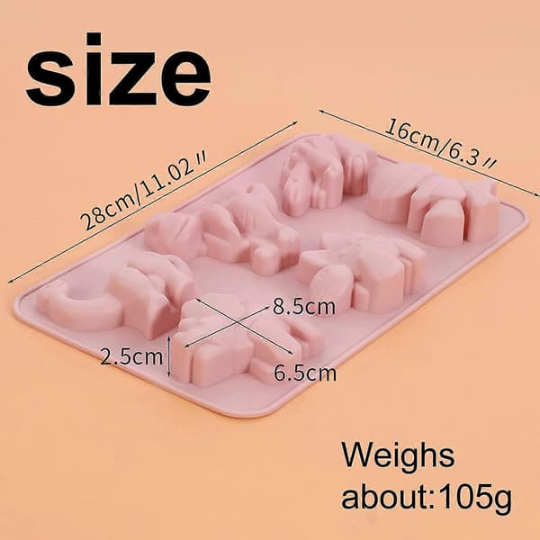 Dinosaurformet silikoneform, non-stick silikone bageform dinosaurform dinosaurform