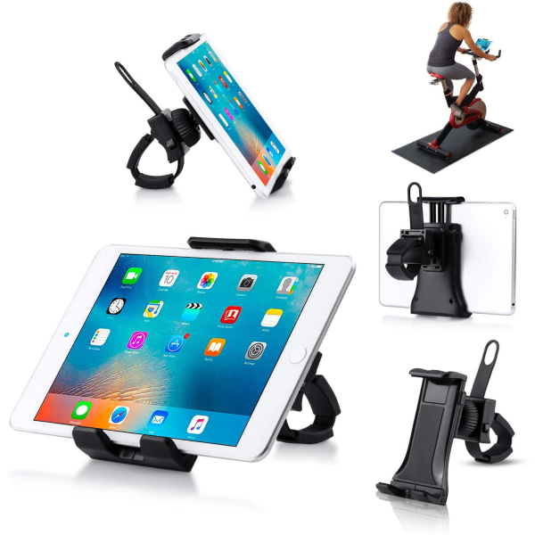 Tabletthållare, mobiltelefonhållare, cykel kan roteras 360° för hemmaträning/crosstränare (9-22 cm)