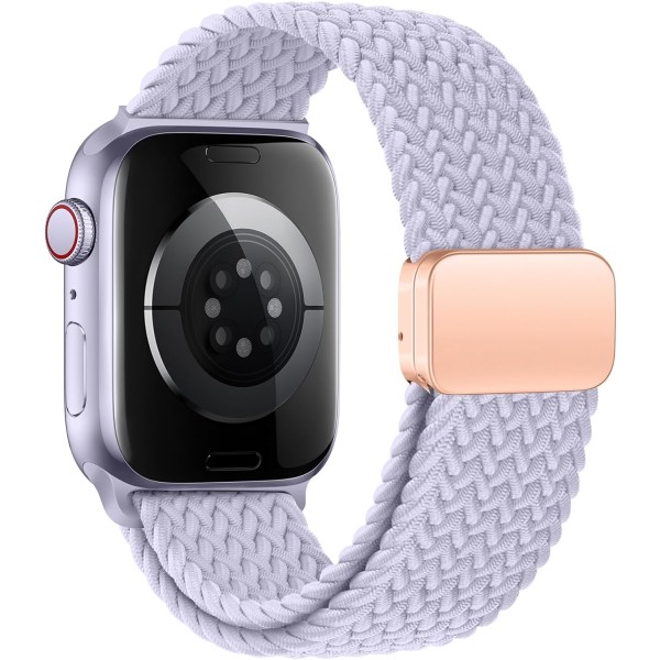 Sport Solo Loop kompatibel med Apple Watch Band 42 mm 44 mm 45 mm 49 mm för kvinnor män, justerbar magnetisk SE 9 8 7 6 5 4 3 Ultra 2