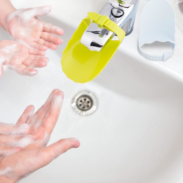 Toddler Barn handtvätt kranförlängare, 4-pack silikon handfat kranförlängare Tvättassistent, kök badrum pip diskbänk badkar förlängare