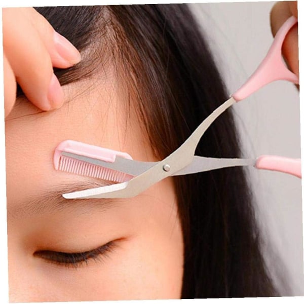 Ögonbrynssax med ögonbrynskam, skönhetsverktyg för att trimma ögonbryn