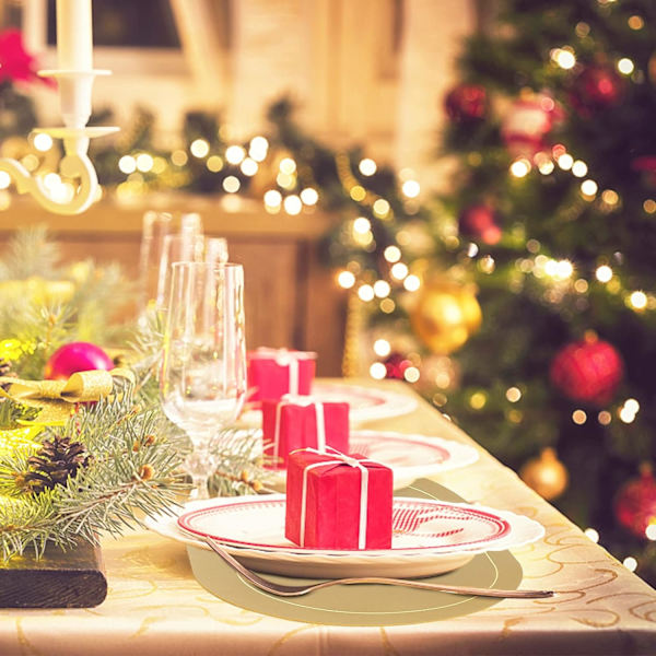 Faux läder placemats set om 4 - Dubbelsidig färg oval design vattentät bordsmattor tvättbar värmebeständig inomhus utomhus hem