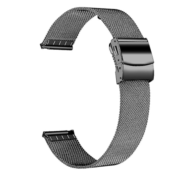 Type A For TicWatch 2/E/C2 (Sort eller Sølv Urskive) 20mm Rustfritt Stål Klokkereim med Spenne