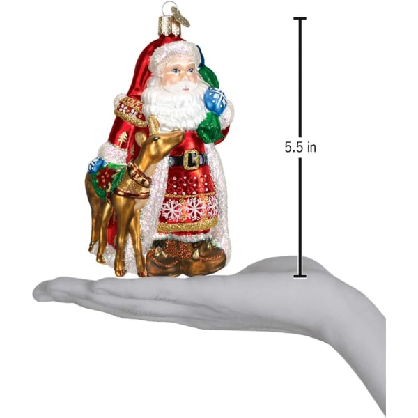 Julgransprydnader: Sortiment av tomtar i glasblåsning för julgran, nordisk tomte