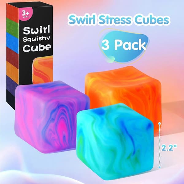 Fidgetlegetøj Squishy Stress Terning og Bolde Sæt til Børn og Voksne Autisme Sensorisk Lindring