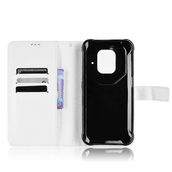 For Ulefone Power Armor 14 / 14 Pro Diamond Texture Leather Phone Case (White)
