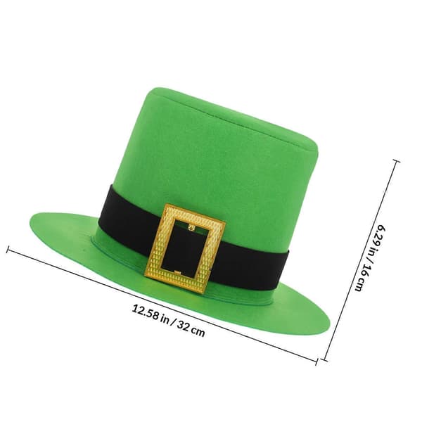 Vikbar irländsk ullfilthatt för dekoration St Patrick's Day Topphatt 1 stycke