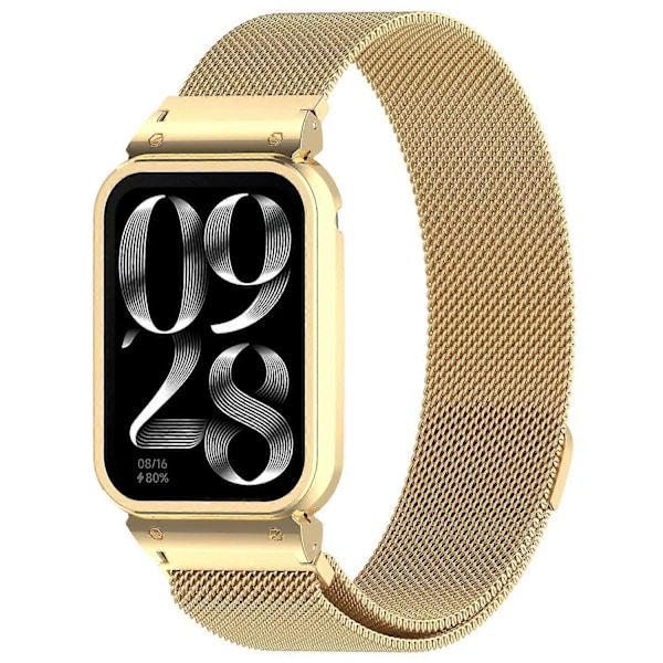 Magnetiskt armband i rostfritt stål Milanese för Xiaomi Mi Band 9 Pro med fodral Style B