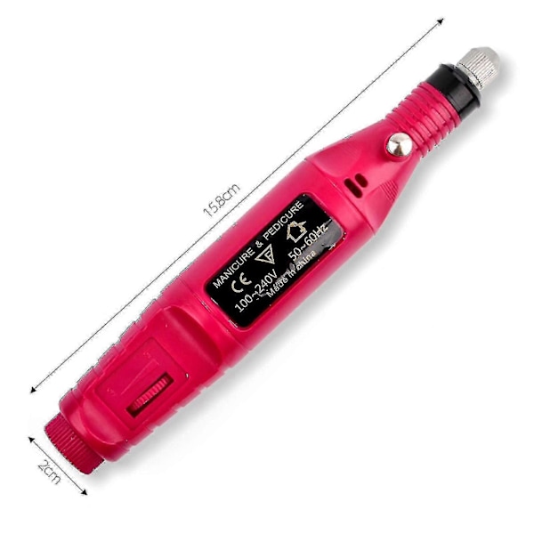 Tånagel Slipmaskin För Tjocka Tånaglar Set Manikyr Och Pedikyr Professionell Ny pink