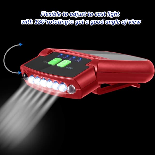 2 stk. LED-klips for capser, USB-oppladbare capslamper C