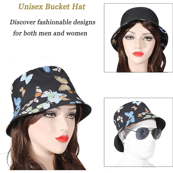 Unisex sød unik print rejse spand hat sommer fisker hat