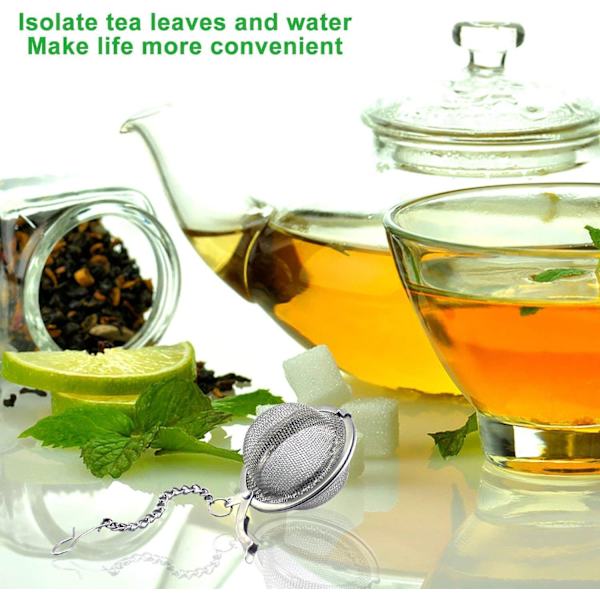 12 st 5 cm rostfritt stål tekula, teinfuser, uppgraderad tesil, premium teinfuser för löst te, tebryggare, tekula