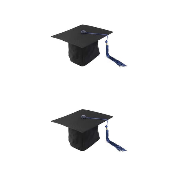 Voksen studenterhue justerbar mortar board 2 stk sort til dimissionsceremoni