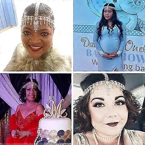 Pannebånd Hodeplagg Rhinestone 1920-talls Pannebånd Flapper Hårtilbehør til Kostymefest Hodehette Sølv