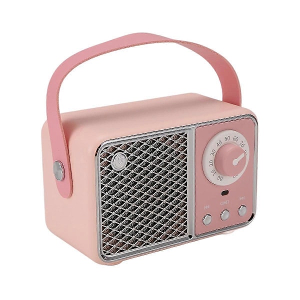 Bluetooth-högtalare Bärbar Ljudhögtalare Musik Trådlös Radio FM Mini Blootooth Audio Rosa