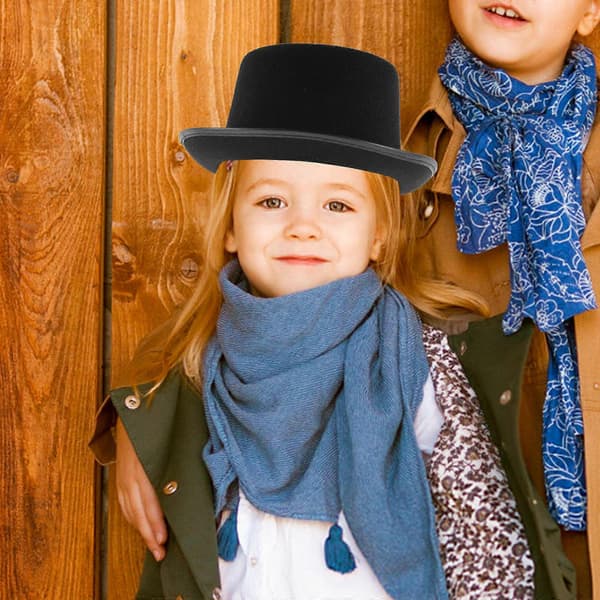 Cosplay Hat Hat til forestilling 2 stk. sort stof festtilbehør