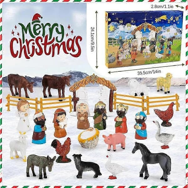 2026 Kristent Julekalender Religiøs Julekrybbe Kalender