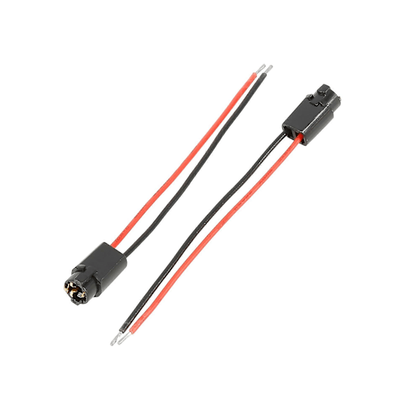 2/3/5/8/10 st T5 LED Sockel Lampa Instrumentbräda Indikatorlampa Sockel 2 Tråds Glödlampa Kabelhärva Trådkontakt Ersättning för Bil Yellow 6Pcs