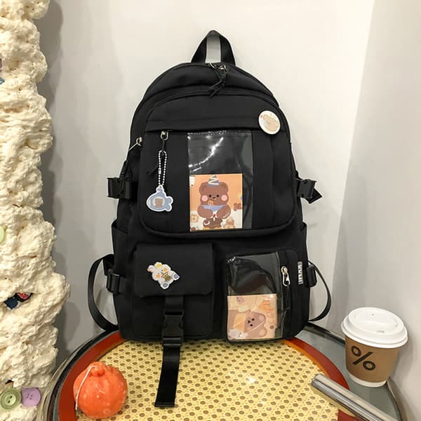 Large Capacity Backpack, Travel Backpack with Multi Pockets for Adults Teenagers Kids Black