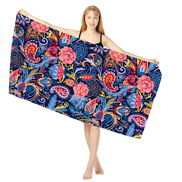 Mikrofiber Strandhandduk Filt - Snabbtorkande Superabsorberande Lätt Handduk, Lämplig För Resor Pool Simning