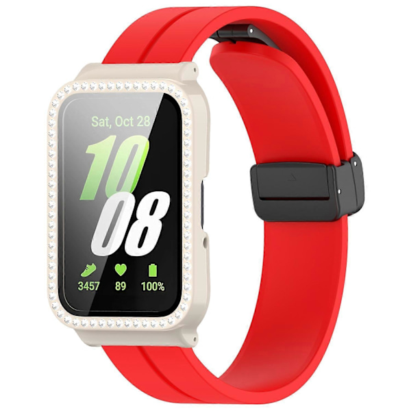 Typ J För Samsung Galaxy Fit3 Magnetisk Armbandsramfodral Härdat Glas Skärmskydd Style H