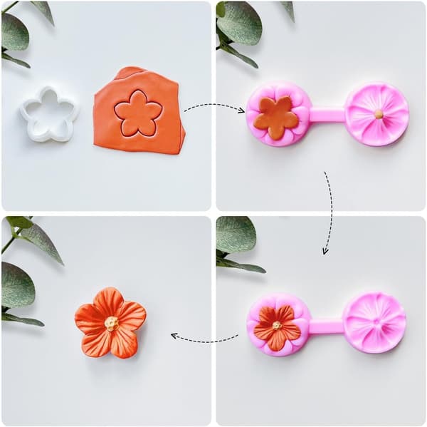 Petal Polymer Clay Cutters - Earring Making Kit